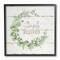 Stupell Industries Simply Blessed Phrase with Distressed Styling and Wreath Black Framed Wall Art